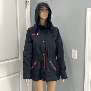 New Saks navy blue  water resistant jacket